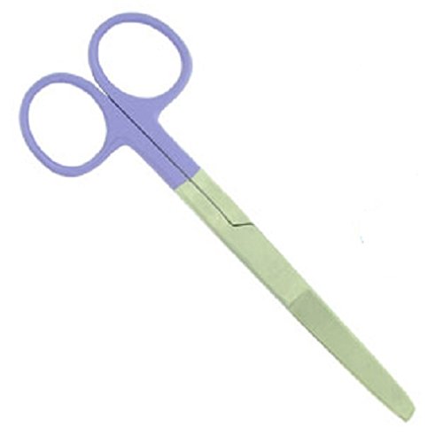Nurses Scissors (Approx 5" 13cm) Colour Lacquered Handles (Lilac Handle)