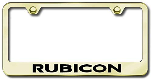 Rubicon Gold Plated Stainless Steel License Plate Frame (Certified Refurbished)