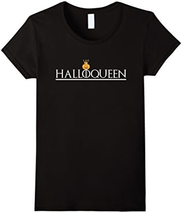 Womens Halloqueen funny Halloween T-shirt 2017 Large Black