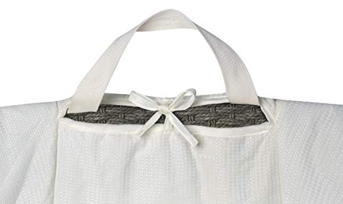 Badger Basket Wicker-Look Woven Baby Moses Basket with Bedding, Sheet, and Pad, Gray/White