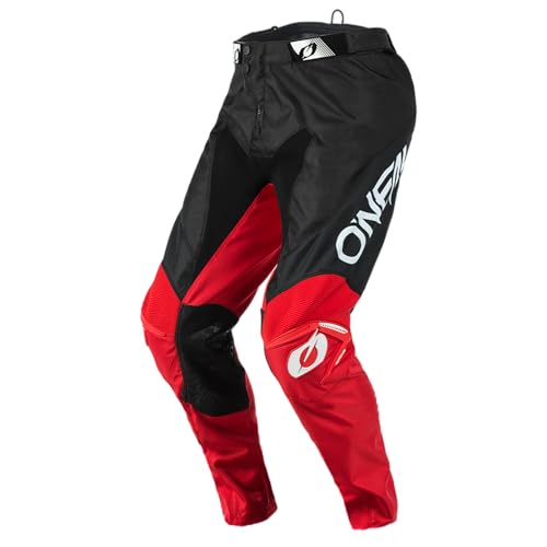 ONeal | Motorcycle-Pants | Enduro Motocross | Durable Denier Fabrics, with Great Freedom of Movement, Athletic fit | Pants Mayhem Hexx | Adult | Black Red | Size 30/46