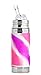 Pura Kiki 9oz/260 ml Stainless Steel Insulated Bottle w/Silicone Straw & Sleeve, 100% Plastic-Free, MadeSafe Certified, Medical-Grade Silicone Straw for Kids, Toddlers, Babies & Infant – Pink Swirl