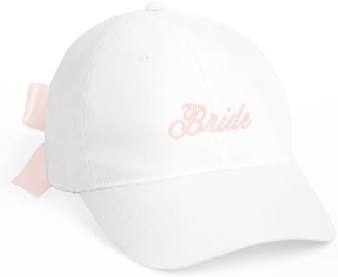 White Cotton Twill Bride Trucker Hat Bridal Headwear Bachelorette Party Amazon.com: xo, Fetti White + Blue Bride Trucker Hat  main image 2