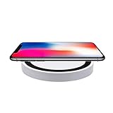 MChoice For iPhone 8/8 Plus/X, New Portable Qi Wireless Power Fast Charger Charging Pad For iPhone 8/8 Plus/X (Black)