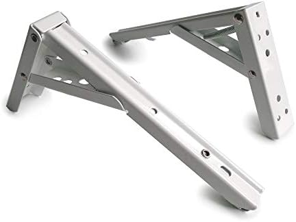 Save Space Folding Triangle Spring Bracket Thickened Heavy Duty Solid Shelf Support Corner Brace,Joint Right Angle Bracket,Pack of 2 (240MM)