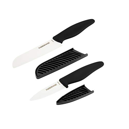 Farberware 5243363 Ceramic Knife Set, 2Piece, Black Pricepulse