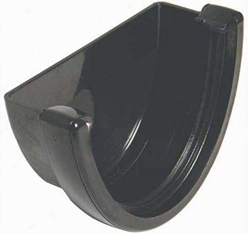 (115mm End Cap EXT) in The Floplast (Black) Hi-Cap Guttering Range Gutter:115mm DOWNPIPE: 68 or 80mm Select Individual Components as Required