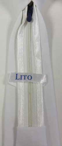 Boy's Zipper Tie Multiple Colors for that Special Occasion - Solid White - Size XL