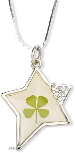 Pearl Clover's Genuine Four-leaf Clover Necklace - Shooting Star
