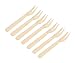 Gmark Wooden Dessert Forks Disposable 100 ct, Two Prong Forks Bistro Cocktail Forks Tasting Appetizer Forks Fruit Forks Natural Birch Wood (100pcs/bag) GM1067A