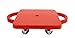 Get Out! Plastic Scooter Board in Red, Wide Handles, 12” x 12” Inches – Gym Class Manual Scooter Board for Kids