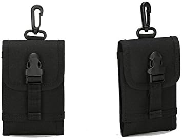 WILDA OUTDOOR MOLLE Tactical Smartphone Pouch Quick Release Buckle Phone Holster for4~6 Inches Large Cell Phone Bag for Men and Women (Black)