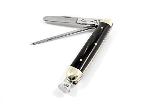 Joseph Rodgers Sheffield Handmade Gentleman's Smokers Pipe Knife Tamper Tool / Buffalo Horn Incl. Leather Sheath - Thumbnail 4
