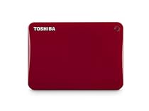 Toshiba Canvio Connect II 3TB Portable Hard Drive, Red (HDTC830XR3C1)