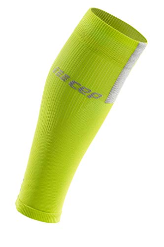 CEP Men's Compression Run Sleeves Calf Sleeves 3.0, Lime/Light V - Thumbnail 4