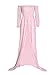 JustVH Maternity Off Shoulder Chiffon Gown Long Sleeve Front Split Maxi Photography Dress Pink