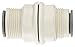 Legris 6316 62 00WP2 LIQUIfit Push-to-Connect Fitting, Inline Bulkhead Union, 1/2