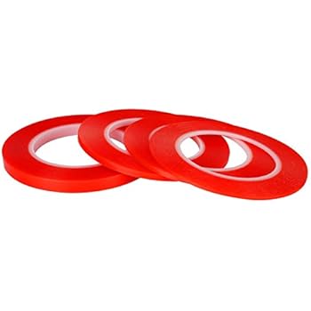 Kaisiking 2mm / 3mm / 5mm / 10mm x 25M Clear Heat Resistant Double Sided Tape Roll Strong Adhesive Sticker Tape Compatible for Cell Phone, iPhone iPad, iMac, Electronic LCD Touch Screen Repair