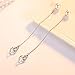 Elegant 925 Sterling Silver Threader Tassel Earrings Pearl Ball Drop Long Chain Earrings Wedding for Women