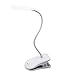 KUDIAN Touch Sensitive Clip-on Reading Desk Lamp/2-in-1 Table Stand on&Bedside Clip/Warm Light LED USB Rechargeable[700mA] Stepless Dimmable Include Adaptor