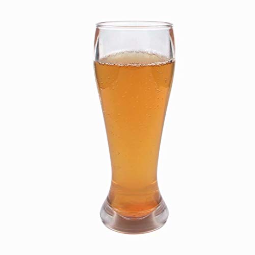 Unbreakable Classic Clear Hard Plastic Pilsner Beer Glasses Large Size 16 oz-Pack of 8