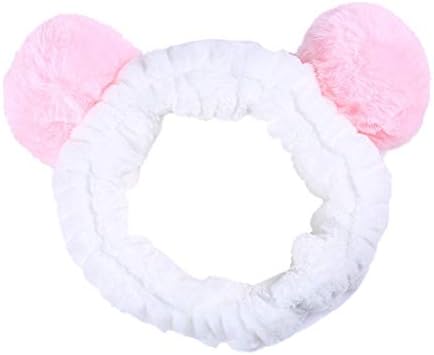 ShallweT Soft Girls Pompom Headband Face Washing Hair Band Women Comfortable Bathing Makeup Elastic Hair Holder Accessories