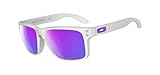 Oakley Holbrook Sunglasses, Matte White Frame/Violet Iridium Lens, One Size