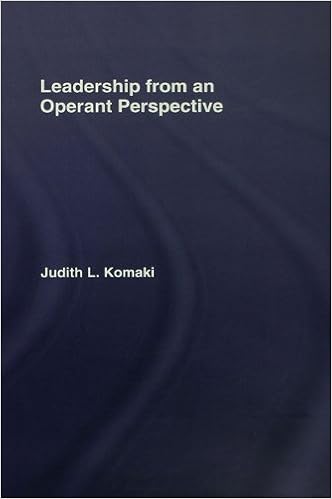 Amazoncom Leadership From An Operant Perspective The - 