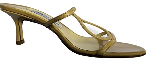 Jimmy Choo PEAR Nude/Beige All Leather Summer Mules