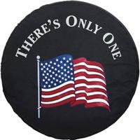 Genuine Jeep Accessories 82209946AB Cloth Spare Tire Cover with American Flag Logo