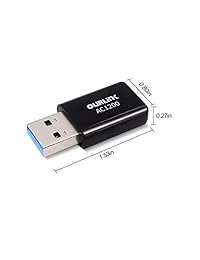 OURLiNK   Adaptador Wifi USB 3.0 de 1200 Mbps para ordenador portátil o Mac, compatible con Windows 10 8 8.1 7 Vista XP 2000, Mac 10.4 10.13