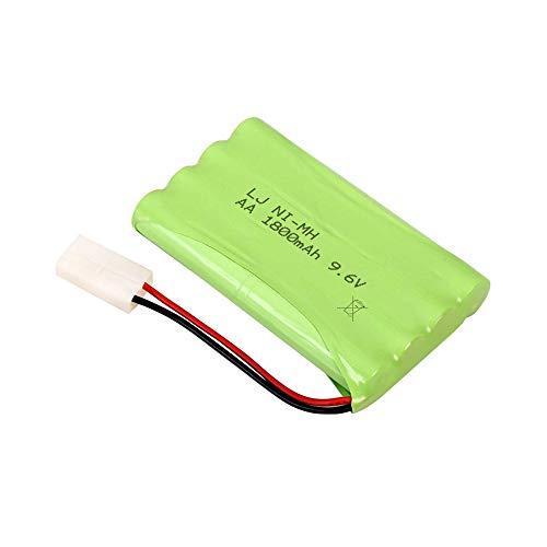 1800mAh 9.6V NI-MH Universal Akku kompatibel mit RC Boote, Panzer, Schiffe, Bagger, Fahrzeuge, LKW, Rock Crawler, Buggy…