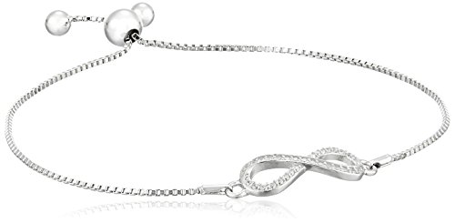 925 sterling silver aaa cubic zirconia infinity adjusta…