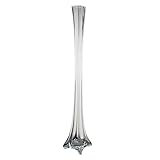 CYS® Glass Eiffel Tower Vases. H-16 inches, Open D-1.5