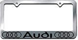 Audi License Plate Frame with Logo Chrome