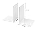 OSCO White Hi-Gloss Bookends