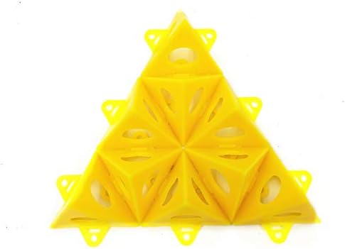 Tipu 20-Pcs Pyramid Stands, Painter Tripods, Pyramids Tab Feature, Yellow (Yellow)