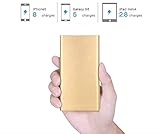Polanfo 20000M Power Bank 12000mAh External Battery for Smartphone & Tablets(Gold)