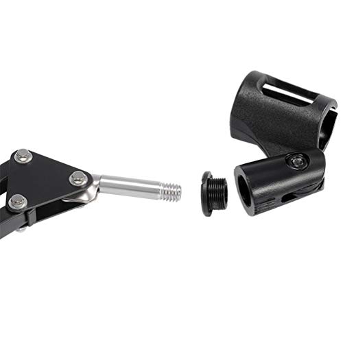 POTENCO Folding Microphone Suspension Boom Scissor Arm Stand Table Mount