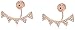 Fossil Spike Rose Gold-Tone Earring Jacket