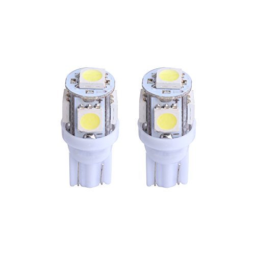  194 T10 W5W 5SMD 5050 Antline 12v LED Light Bulb White 2825 158 192 168 for Car/Motor Interior Dome Parking Side Turn Signal Dashboard License Number Plate Light Bulbs Lamp (pack of 10)  - Thumbnail 2