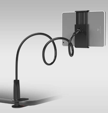 DalTech Tablet Stand Tablet Mount Holder 360 Flexible Lazy Holder Clamp Bracket Bed Compatible with iPad Air Pro iPhone XS Max XR X 8 Galaxy Huawei 4.7~10.5" Kindle Fire HD and more - Black