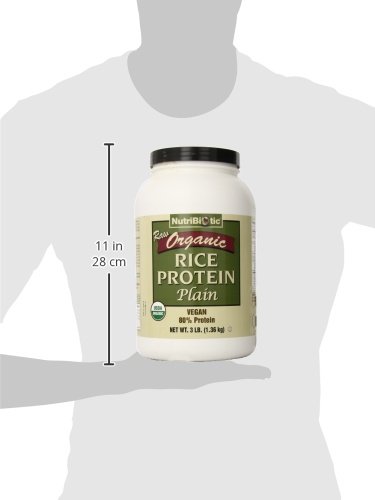 Nutribiotic Organic Rice Protein, Plain, 3 Pound