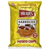 Herr's Potato Chips, Barbecue, Family Size, 10.5 oz, (pack of 3)