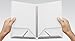 Joseph Joseph Cookbook and Tablet Stand Holder Reading Rest Folds Flat with Page Holder, White