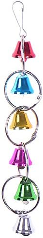 ChVans Pet Bird Bite Chew Hanging Toy with Bell Parrot Cage Accessories