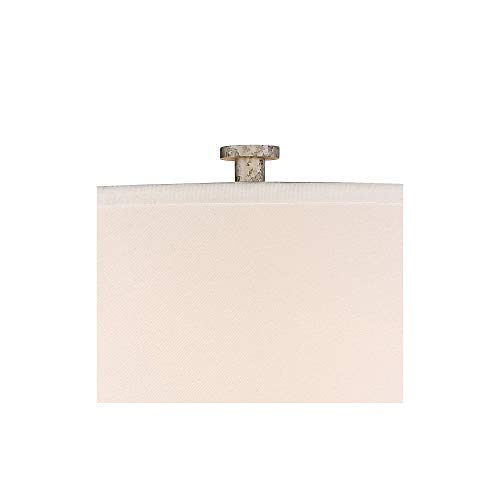 Fisher Nautical Table Lamp with Nightlight Antique LED Edison Bulb Galvanized Metal Cage Drum Shade for Living Room…