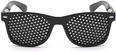 DPWOUM Black vision correction glasses PC anti-myopia and anti-emmetropia pinhole Improve vision,Glasses and accessories,Contact lenses and eyewear