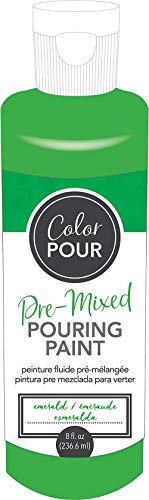 American Crafts Color Pour Art Pre-Mixed Pouring Paint - 8oz Bottle, Emerald - Painting and Scrapbooking Supplies