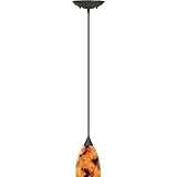Westinghouse 6738400 One Light Adjustable Interior Mini Pendant Oil Rubbed Bronze Finish with Fire Storm Shade (Tools & Home Improvement)